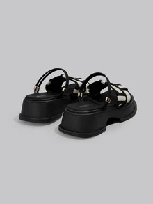 DareSee 女士厚底坡跟凉鞋 舒适露趾拖鞋 - 米色 - 查看 5