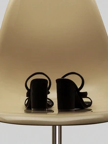 NobleVue 女士黑色方头粗跟高跟鞋，百搭柔软皮革舒适高跟鞋，修饰腿型，拉长腿部线条 - 黑色 - 查看 5