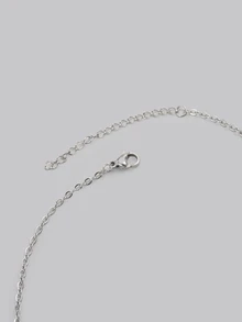 DareSee 5件套Y2K复古哥特朋克摇滚风格心形、玫瑰、十字架、棺材、宝石、蜘蛛吊坠项链套装，不锈钢链，个性化嘻哈音乐节项链 - 黑色 - 查看 3