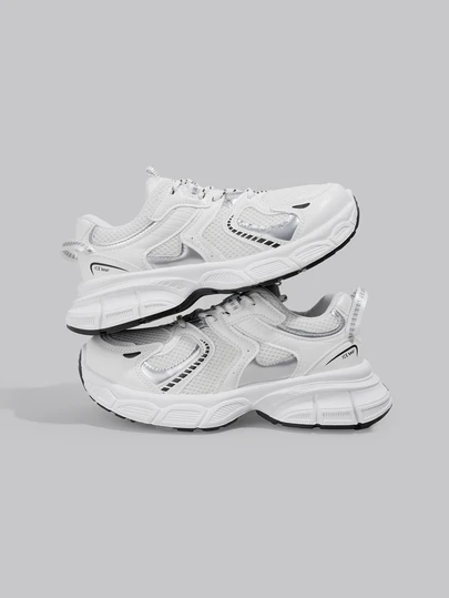 DareSee 2025 Autumn 2024 Spring/Summer New Thick Sole Chunky Chunky Sneakers, Women's Breathable Mesh Running Sports Casual Shoes