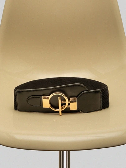 NobleVue 1 件女式纯色复古休闲 PU 皮革腰带，百搭时尚配饰，适合夏季连衣裙和外套、学校万圣节服装