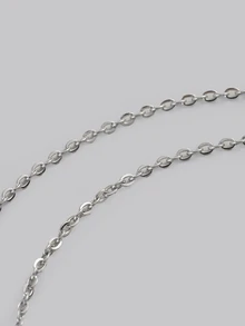 DareSee Gothic Style Bat Necklace, Silver-Plated Framed Witch's Crystal Necklace - Silver - View 5