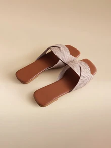 Glizzene Fashionable, Elegant And Versatile Women's Classic Non-Slip Indoor Slippers Wedding Wedding - Khaki - View 4