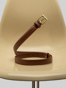 NobleVue 3条金色方扣日常真皮腰带，时尚优雅，适合搭配连衣裙、T恤、休闲裤，女士夏季、秋季、万圣节等场合。 - 彩色 - 查看 5