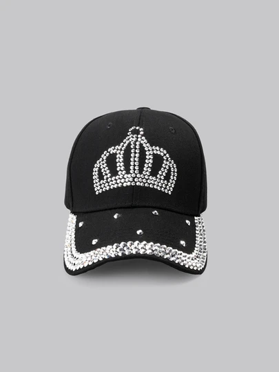 DareSee 女士手工鑲嵌鑽石皇冠球帽,派對必備