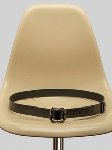 NobleVue 1pc Versatile Women's Black Casual Belt, Suitable For T-Shirt, Dress, Coat, Windbreaker Summer, School Fall, Autumn, Halloween - Gun Black - View 1