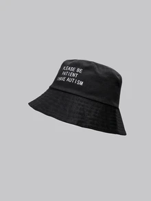 DareSee 1pc Unisex Funny "I Have Autism" Polyester Bucket Hat, Outdoor Climbing Fishing Sun Protection Hat - Multicolor - View 2