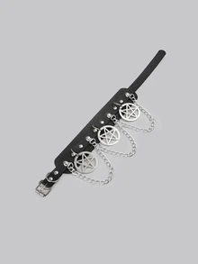 DareSee 1pc Punk Goth Studded Choker Necklace, Sexy Hot Theme Series For Women, Suitable For Daily Wear, Party, Festival, Birthday, Valentine's Day Celebration, Creative Gift Music Fest - Multicolor - View 2