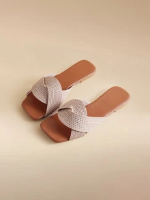 Glizzene Fashionable, Elegant And Versatile Women's Classic Non-Slip Indoor Slippers Wedding Wedding - Khaki - View 5