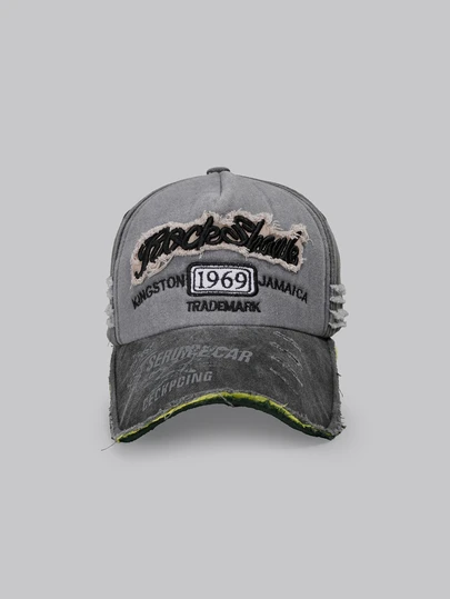 DareSee 1pc Unisex Vintage Distressed Washed Ripped Casual Baseball Cap, Suitable For Daily Commute