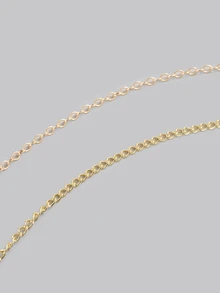 DareSee Geo Pendant Layered Necklace - Pink - View 4