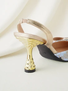 Clariva Fall/Winter 2024 New French High Heel Shoes For Women, Fashionable Elegant Pointed Toe Slim Heels Sexy Pumps Valentines,Elegant,Party - Multicolor - View 3