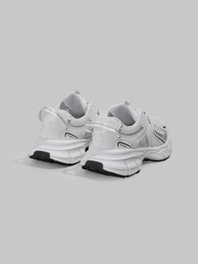 DareSee 2025秋季2024春夏新款厚底厚实厚底运动鞋女透气网面跑步运动休闲鞋 - 白色 - 查看 4