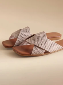 Glizzene Fashionable, Elegant And Versatile Women's Classic Non-Slip Indoor Slippers Wedding Wedding - Khaki - View 3