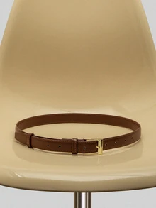 NobleVue 3条金色方扣日常真皮腰带，时尚优雅，适合搭配连衣裙、T恤、休闲裤，女士夏季、秋季、万圣节等场合。 - 彩色 - 查看 4