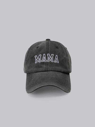 DareSee 2pcs Women's Embroidered Fashion "MAMA" Letter Adjustable Mini Casual Sun Hat For Outdoor Daily Matching