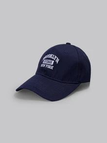 DareSee 1件海軍藍大帽簷遮陽時尚百搭棒球帽 音樂節返校季 - 藏青色 - 查看 2