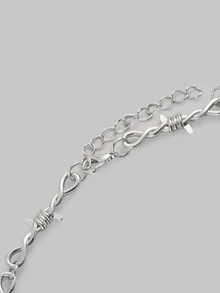 DareSee 1 PC Small Wire Brambles Iron Heart Choker Necklace Women Hip-Hop Gothic Punk Style Barbed Wire Little Thorns Chain Choker Gifts - Pendant Necklace - View 5
