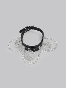 DareSee 1pc Punk Goth Studded Choker Necklace, Sexy Hot Theme Series For Women, Suitable For Daily Wear, Party, Festival, Birthday, Valentine's Day Celebration, Creative Gift Music Fest - Multicolor - View 3