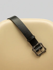 NobleVue 1pc Versatile Women's Black Casual Belt, Suitable For T-Shirt, Dress, Coat, Windbreaker Summer, School Fall, Autumn, Halloween - Gun Black - View 5