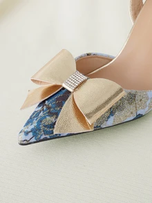 Clariva Fall/Winter 2024 New French High Heel Shoes For Women, Fashionable Elegant Pointed Toe Slim Heels Sexy Pumps Valentines,Elegant,Party - Multicolor - View 2