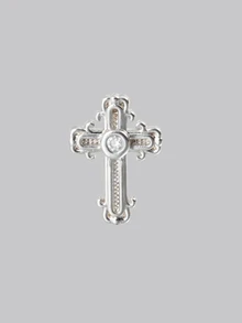 DareSee 1 件哥特式红色锆石恶魔蝙蝠十字架耳钉，适合男女，个性化，酷炫派对珠宝，角色扮演，情人节礼物，万圣节礼物 - 彩色 - 查看 1