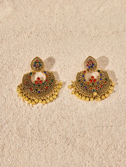 Tropiscape 水鑽細節鈴鐺裝飾耳環