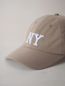 Hatastic Women Street Style Fashionable Embroidered NY Plain Baseball Cap, Ideal For Spring/Summer Breathable Sun Protection And Daily Outfits - NY - View 2