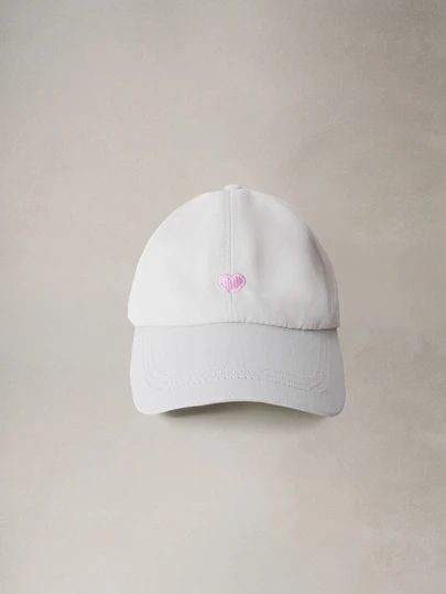 Hatastic 1. 女士心形刺绣马尾辫开口棒球帽，夏季多功能遮阳帽。音乐节