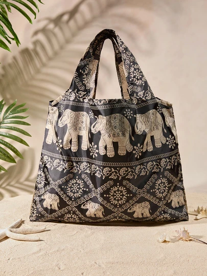 Tropiscape A Casual Commuting Foldable Tote Bag With A Large Capacity, Essential For Autumn And Winter. Fashionable And Portable, Suitable For Shopping And Shopping. Suitable For Travel, Suitable For School. Simple And Stylish. Solid Color Suitable For School Supplies For Students Back To School,Teachers Gift Ideal Gift,Thank You Gift Idea,Appreciation Gifts,Monogrammed Gifts Bag,Reusable,Teacher Bag Educator,Mom Ideal Brides Maid Gifts, Best Teacher Appreciation Gift