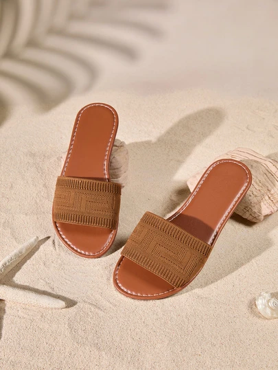 Tropiscape 2024 New Women Fashion Slide Sandals, Beach Slippers, Plus Size, Cross-Border , Europe Station