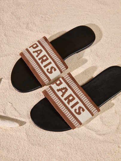 Women's Fashionable Flat Slippers For Outdoor Activities,2024 New Style