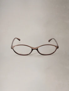 Hatastic Fashionable Women's Small Frame Oval Stylish High-End European And American Versatile Transparent Glasses, Essential For Commuting And Back To School Music Fest - Clear - View 1