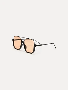 TuEzra 1pc Oversized Retro Style Women's Glasses, Suitable For Beach, Outdoor Activities, Travel, And An Ideal Choice For Women's Daily Wear, Business Casual, Summer Beach, Outdoor Travel, And Back To School Season In Autumn/Winter - Bronze - View 6