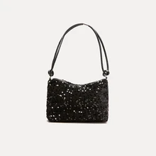 TuEzra Popular Bag Women's New Fashion Korean Version Handbag All Shoulder Small Square Bag - Black - View 1