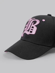 DareSee 1pc Unisex Letter Embroidered Fashion Baseball Cap For Daily Life Street Music Fest - Pink - View 4