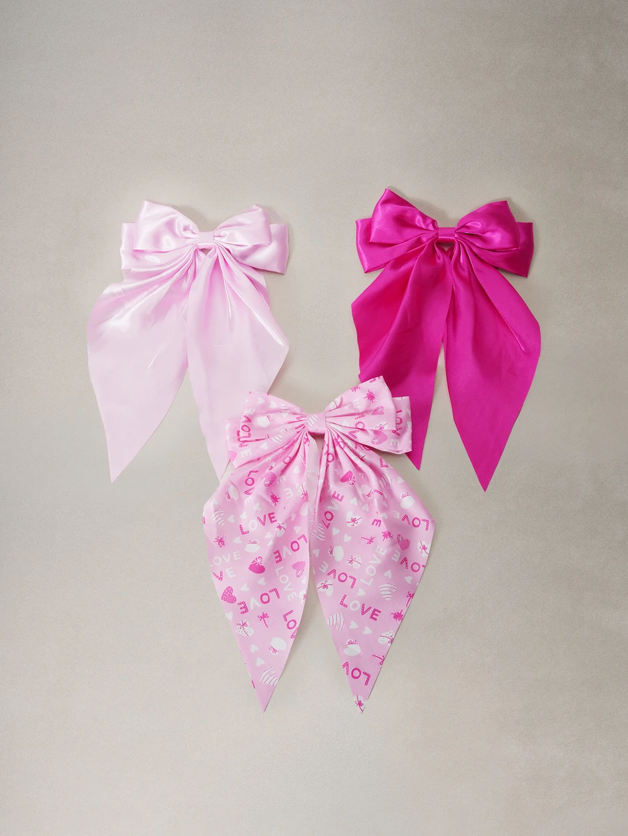 Hatastic 3 piezas Clips para el cabello del Día de San Valentín, Clips para el cabello con lazo grande para mujer, Clips para el cabello para niñas, Clips para el cabello con mariposa extra grandes, Clips para el cabello grandes lindos y elegantes, Clips para el cabello con mariposa de metal, Casual, Fiesta, Clips para el cabello del Día de San Valentín, Útiles escolares, Accesorios para la cabeza, Accesorios para el cabello para mujer Festival de música - Multicolor - Ver 1