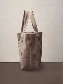 Hatastic 1 chiếc túi tote vải canvas Mibai Kaqi dành cho nữ, họa tiết gấu màu hồng và xanh nhạt, túi xách tay nữ, túi đeo vai, quà sinh nhật cho mẹ, túi đeo chéo, túi công sở, túi đi học, túi xách nhỏ, túi vải canvas, túi tote có khóa kéo, túi tote đeo vai nữ, màu xanh dương chủ đề lễ hội âm nhạc. - Nhiều màu - Xem 3