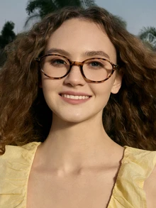 Hatastic 1 Pair Women's Fashionable Oval Glasses - Vintage Design With Rivet Decoration, Perfect For Academic Style And Clear Vision! Music Fest - Multicolor - View 1