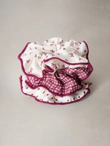 Hatastic Bộ 3 chiếc dây buộc tóc hoa, dây buộc tóc cỡ lớn, phụ kiện tóc tươi tắn và thanh lịch, quà tặng cho mùa tựu trường, phụ kiện buộc tóc đuôi ngựa, lễ hội âm nhạc. - Nhiều màu - Xem 2