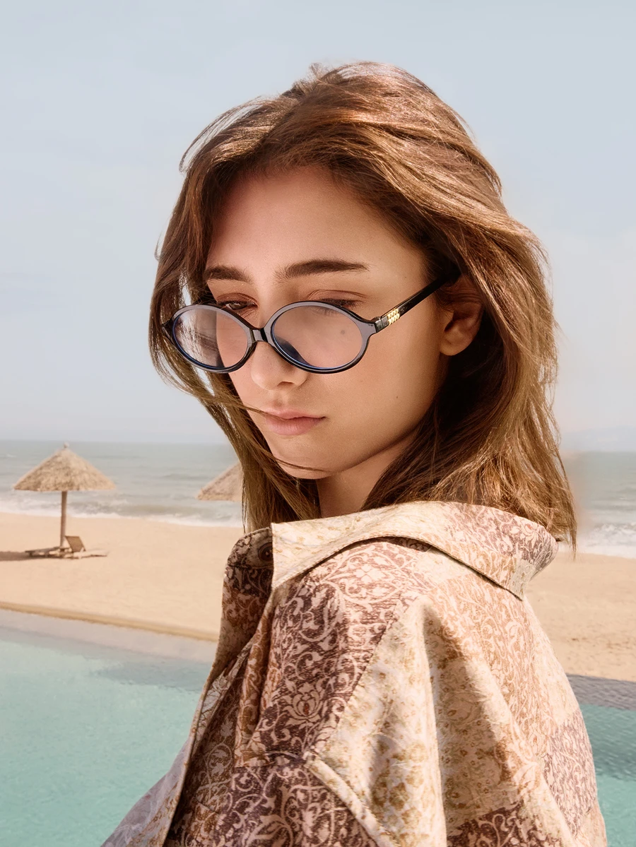 Glizzene 1 Pair Oval Retro Versatile Transparent Eyeglasses, Fashionable Clear Lens Glasses Wedding Wedding - Clear - View 1