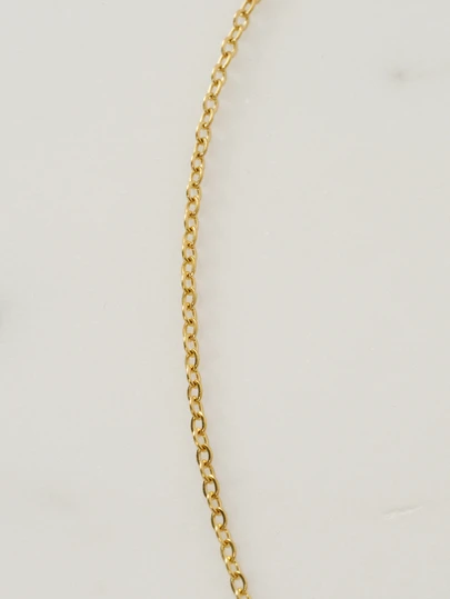 Clariva 1件极简主义泡泡字母吊坠项链，不锈钢链，女士