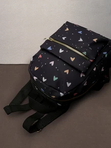 Hatastic Mochila mini versátil de diseño de nicho minimalista y de moda, esencial para volver a la escuela, bolsa para la escuela y la universidad, mochila de estilo preppy para la escuela y festivales de música - Negro - Ver 3