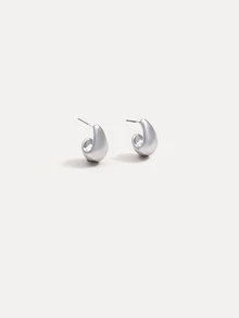 TuEzra 1 par de pendientes minimalistas unisex elegantes en forma de corazón hueco, adecuados para uso diario y regalos para el Día de San Valentín, el Día de la Madre, mamá, madre, Día de la Madre, regalo - Rojo - Ver 4