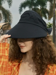 Hatastic 女士宽边太阳帽，透气遮阳帽，户外骑行防紫外线面罩设计，可折叠夏季太阳帽 - 帽子 - 查看 3