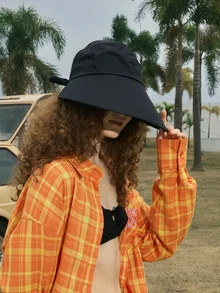 Hatastic 女士宽边太阳帽，透气遮阳帽，户外骑行防紫外线面罩设计，可折叠夏季太阳帽 - 帽子 - 查看 4