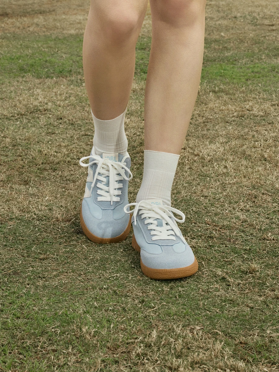 Hatastic 秋冬女款透气粉色运动鞋，大学生休闲鞋，春夏新款，软底男女通用帆布鞋，蓝色 - 淺藍色 - 查看 1