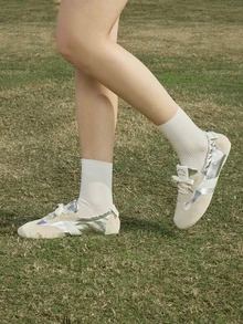 Hatastic Soft Bottom Retro Casual Ballet Flats For Women, Lace-Up, Versatile, Suitable With Skirts, Slip-On, Minimalist Sneakers - Silver - View 5