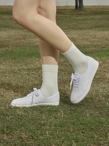 Hatastic 女性休閒輕便透氣平底低筒運動鞋,跑步鞋和運動鞋 - 白色 - 查看 3