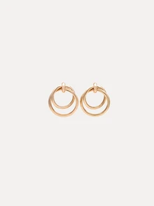 TuEzra Pendientes largos redondos - Amarillo Oro - Ver 1